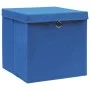 Storage boxes with lids 10 pcs blue 28x28x28 cm by , Storage baskets - Ref: Foro24-325198, Price: 59,97 €, Discount: %