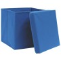 Aufbewahrungsboxen mit Deckel 10 Stück blau 28x28x28 cm von , Aufbewahrungskörbe - Ref: Foro24-325198, Preis: 61,18 €, Rabatt: %
