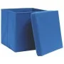 Storage boxes with lids 10 pcs blue 28x28x28 cm by , Storage baskets - Ref: Foro24-325198, Price: 59,97 €, Discount: %