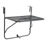 Mesa de balcón de acero negro 60x40 cm de , Mesas de jardín - Ref: Foro24-325924, Precio: 39,95 €, Descuento: %