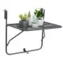 Mesa de balcón de acero negro 60x40 cm de , Mesas de jardín - Ref: Foro24-325924, Precio: 39,95 €, Descuento: %