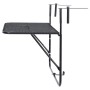 Balkontisch aus schwarzem Stahl 60x40 cm von , Gartentische - Ref: Foro24-325924, Preis: 41,31 €, Rabatt: %