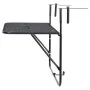 Mesa de balcón de acero negro 60x40 cm de , Mesas de jardín - Ref: Foro24-325924, Precio: 39,95 €, Descuento: %