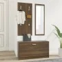 Set de mueble zapatero 3 en 1 madera contrachapada marrón roble de , Zapateros y organizadores de calzado - Ref: Foro24-34257...