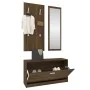 Set de mueble zapatero 3 en 1 madera contrachapada marrón roble de , Zapateros y organizadores de calzado - Ref: Foro24-34257...