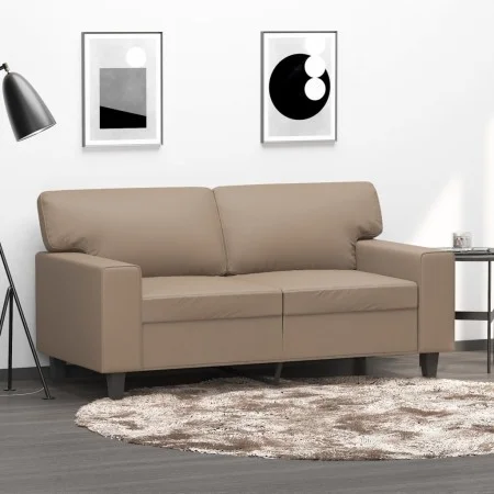 2-Sitzer-Sofa aus cappuccinofarbenem Kunstleder, 120 cm von , Sofas - Ref: Foro24-359416, Preis: 222,33 €, Rabatt: %