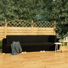 3-piece garden sofa set and black synthetic rattan cushions by vidaXL, Garden sets - Ref: Foro24-47267, Price: 345,15 €, Disc...