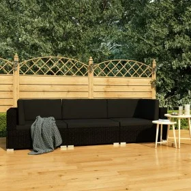 3-piece garden sofa set and black synthetic rattan cushions by vidaXL, Garden sets - Ref: Foro24-47267, Price: 365,21 €, Disc...