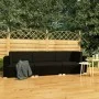 3-teilige Gartensofagarnitur und schwarze synthetische Rattankissen von vidaXL, Gartensets - Ref: Foro24-47267, Preis: 339,59...