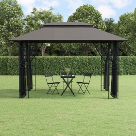 Cenador con paredes acero gris antracita 400x300x270 cm de , Carpas y cenadores - Ref: Foro24-360144, Precio: 322,96 €, Descu...