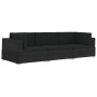 3-teilige Gartensofagarnitur und schwarze synthetische Rattankissen von vidaXL, Gartensets - Ref: Foro24-47267, Preis: 345,15...