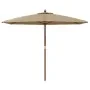 Gartenschirm mit taupegrauer Holzstange 299x240 cm von , Sonnenschirme - Ref: Foro24-363170, Preis: 88,00 €, Rabatt: %