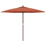 Sombrilla de jardín con poste de madera terracota 299x240 cm de , Sombrillas - Ref: Foro24-363172, Precio: 83,91 €, Descuento: %