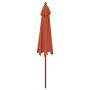 Sombrilla de jardín con poste de madera terracota 299x240 cm de , Sombrillas - Ref: Foro24-363172, Precio: 83,91 €, Descuento: %