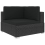 3-teilige Gartensofagarnitur und schwarze synthetische Rattankissen von vidaXL, Gartensets - Ref: Foro24-47267, Preis: 345,15...