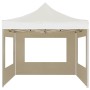 Carpa plegable profesional con paredes aluminio crema 3x3 m de , Carpas y cenadores - Ref: Foro24-45486, Precio: 256,80 €, De...