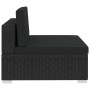 3-teilige Gartensofagarnitur und schwarze synthetische Rattankissen von vidaXL, Gartensets - Ref: Foro24-47267, Preis: 345,15...