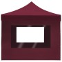 Carpa plegable profesional y paredes aluminio rojo tinto 4,5x3m