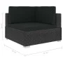 3-piece garden sofa set and black synthetic rattan cushions by vidaXL, Garden sets - Ref: Foro24-47267, Price: 365,21 €, Disc...