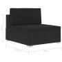 3-piece garden sofa set and black synthetic rattan cushions by vidaXL, Garden sets - Ref: Foro24-47267, Price: 365,21 €, Disc...