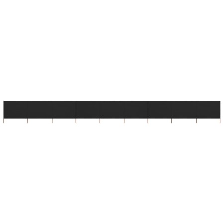 Paravientos de playa de 9 paneles tela negro 1200x160 cm de , Sombrillas - Ref: Foro24-47202, Precio: 137,70 €, Descuento: %