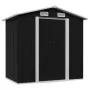 Caseta de jardín de acero gris antracita 204x132x186 cm de vidaXL, Cobertizos - Ref: Foro24-47028, Precio: 224,38 €, Descuent...