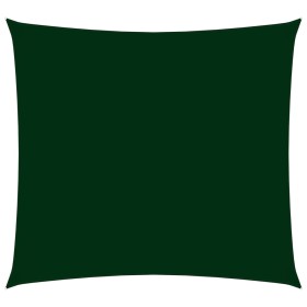 Toldo de vela cuadrado tela Oxford verde oscuro 2,5x2,5 m