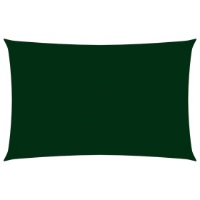 Toldo de vela rectangular tela Oxford verde oscuro 2x5 m
