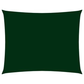 Toldo de vela rectangular tela Oxford verde oscuro 4x5 m