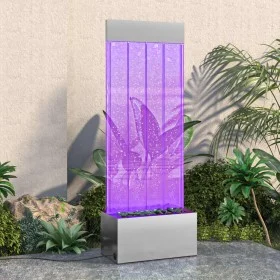RGB LED Blasensäule Edelstahl Acryl 110 cm von , Brunnen und Wasserfälle - Ref: Foro24-151400, Preis: 325,93 €, Rabatt: %
