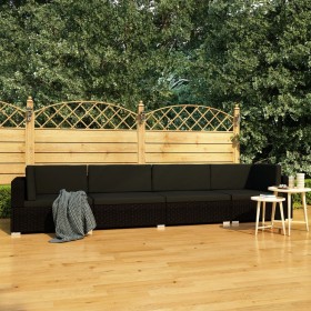 4-piece garden sofa set and black synthetic rattan cushions by vidaXL, Garden sets - Ref: Foro24-47271, Price: 359,88 €, Disc...