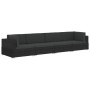 4-teiliges Gartensofa-Set und schwarze synthetische Rattankissen von vidaXL, Gartensets - Ref: Foro24-47271, Preis: 359,88 €,...