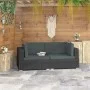 Corner sectional seat with cushions 2 pcs black PE rattan by vidaXL, Modular outdoor sofas - Ref: Foro24-47263, Price: 180,10...