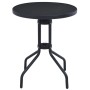 Mesa de jardín acero y vidrio negro 60 cm de vidaXL, Mesas de jardín - Ref: Foro24-47252, Precio: 65,91 €, Descuento: %