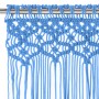 Cortina de macramé algodón azul 140x240 cm