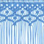 Cortina de macramé algodón azul 140x240 cm