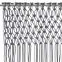 Anthrazitgrauer Makramee-Vorhang aus Baumwolle, 140 x 240 cm von , Vorhänge und Gardinen - Ref: Foro24-323991, Preis: 39,71 €...