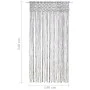 Anthracite gray cotton macrame curtain 140x240 cm by , Curtains and curtains - Ref: Foro24-323991, Price: 38,94 €, Discount: %