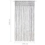 Cortina de macramé algodón gris antracita 140x240 cm de , Cortinas y visillos - Ref: Foro24-323991, Precio: 39,71 €, Descuent...