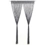 Anthrazitgrauer Makramee-Vorhang aus Baumwolle, 140 x 240 cm von , Vorhänge und Gardinen - Ref: Foro24-323993, Preis: 42,56 €...