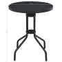 Mesa de jardín acero y vidrio negro 60 cm de vidaXL, Mesas de jardín - Ref: Foro24-47252, Precio: 58,88 €, Descuento: %