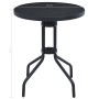 Mesa de jardín acero y vidrio negro 60 cm de vidaXL, Mesas de jardín - Ref: Foro24-47252, Precio: 65,91 €, Descuento: %