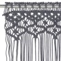 Anthrazitgrauer Makramee-Vorhang aus Baumwolle, 140 x 240 cm von , Vorhänge und Gardinen - Ref: Foro24-323993, Preis: 42,56 €...