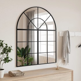 Espejo de pared arco de hierro negro 80x100 cm