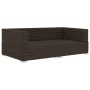 Corner sectional seat with cushions 2 pcs brown PE rattan by vidaXL, Modular outdoor sofas - Ref: Foro24-47261, Price: 181,37...