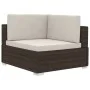 Corner sectional seat with cushions 2 pcs brown PE rattan by vidaXL, Modular outdoor sofas - Ref: Foro24-47261, Price: 181,37...
