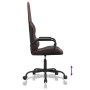 Silla gaming con masaje cuero sintético rojo y negro