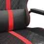 Silla gaming con masaje cuero sintético rojo y negro