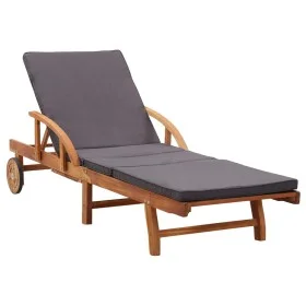 Lounger with solid acacia wood cushion by vidaXL, Loungers - Ref: Foro24-46026, Price: 245,24 €, Discount: %