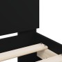 Bed frame with black engineered wood headboard 100x200 cm by , Beds and slatted bases - Ref: Foro24-838527, Price: 78,07 €, D...